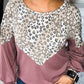 Leopard Animal Print Patchwork Top