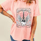 Hard Rock Guitar Print Crew Neck T Shirt