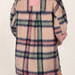 Fuzzy Plaid Corduroy Patchwork Shacket