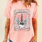 Hard Rock Guitar Print Crew Neck T Shirt