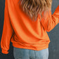 Rhinestone game day Pattern Drop Shoulder Sweatshirt