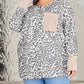 Plus Size Waffle Knit Patchwork Long Sleeve Henley Top