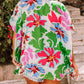 Floral Print Faux Wrap Plus Size Blouse