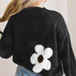 Big Flower Pattern Knit Sweater