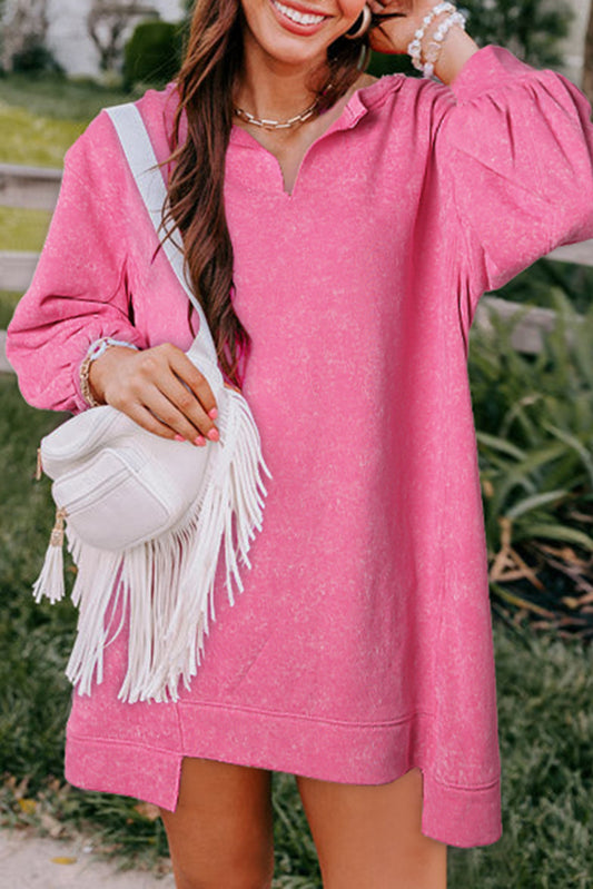 Exposed Seam Drop Shoulder Oversized Sweatshirt