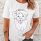 Cute Santa Claus Graphic Casual Tee