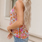 Adjustable Spaghetti Straps Boho Floral Tank Top
