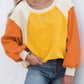Colorblock Long Sleeve Pullover Fleece Sweatshirt