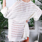 Pointelle Knit Bracelet Sleeve Open Cardigan