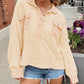 Long Sleeve Flap Pocket Henley Top