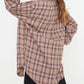 Plus Size Plaid Print Buttoned Oversized Tunic Shirt