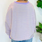 Stripe Loose Drop Shoulder Long Sleeve Top