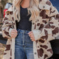 Cow Spots Printed Corduroy Shacket