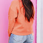 Blossom Pearled Sleeves Drop Shoulder Round Neck Pullover Sweatshirt