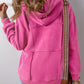 Mineral Wash Terry Patchwork Drawstring Hoodie