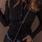 Ribbed Knit Collared Slim Fit Sweater Cardigan