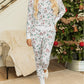 Holly Print Thermal Pullover Pants Lounge Set