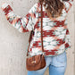 Geometric Aztec Pattern Plus Size Fleece Jacket