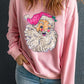Christmas Claus Graphic Drop Shoulder Sweatshirt