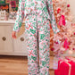 Christmas Berries Plant Print Satin Long Sleeve Pajama Set