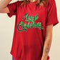 Merry Christmas Graphic Crewneck T Shirt