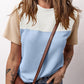 Rib Textured Colorblock T Shirt
