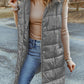 Hooded Long Quilted Vest Coat