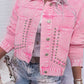 Rivet Studded Pocketed Denim Jacket