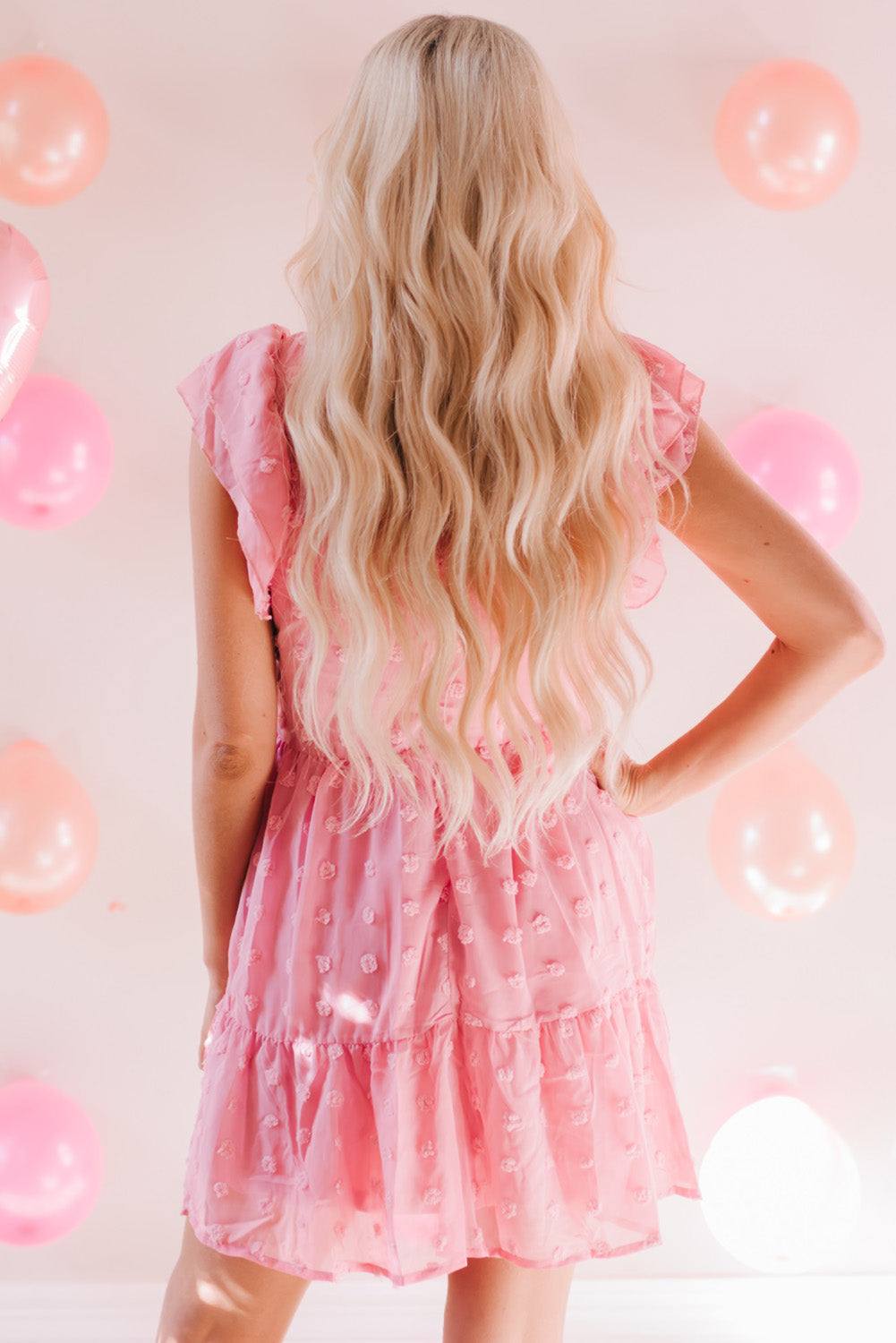 Swiss Dot Layered Mini Dress