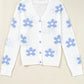 Flower Knit Hollow Out Open Short Cardigan