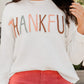 Plus Size Thankful Embroidered Sweater