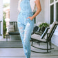 Constructed Bib Pocket Distressed Denim Overalls