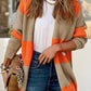 Colorblock Ribbed Knit Cardigan