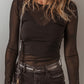 Mesh Long Sleeve Slim Fit Bodysuit