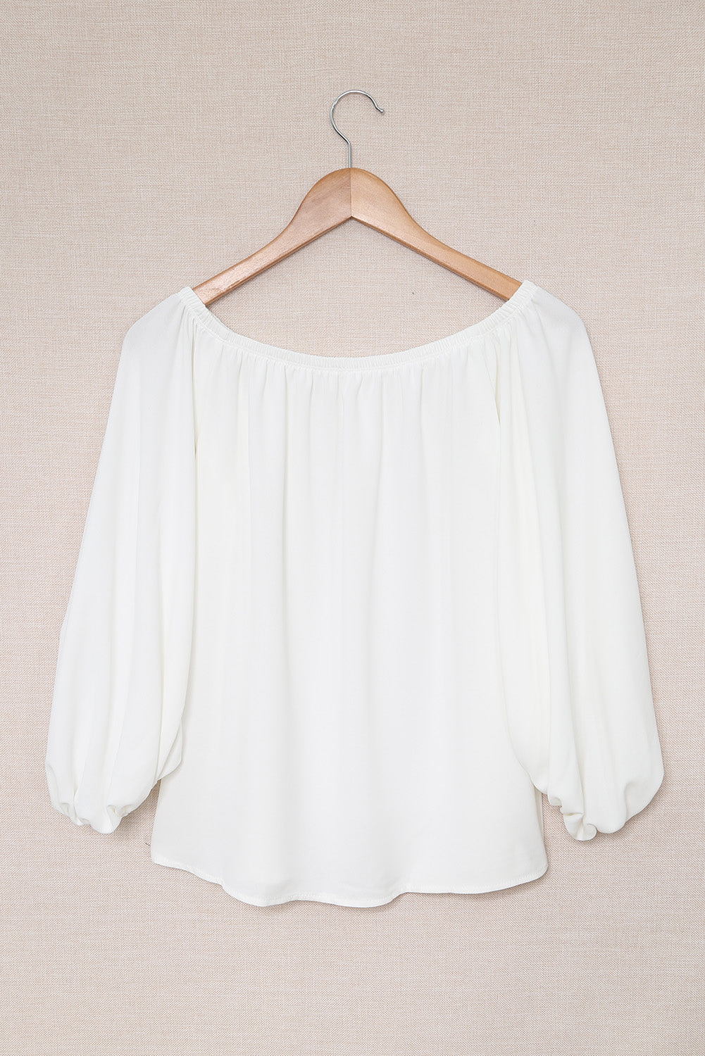 Elastic Neck Off Shoulder Top