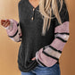 Striped Raglan Sleeve Drop Shoulder Sweater
