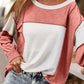 Exposed Seam Color Block Patchwork Top