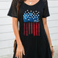 Short Sleeve American Flag T-shirt Dress