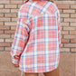 Plaid Flap Pocket Button Up Shacket