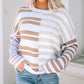 Blocked Drop Shoulder Slouchy Sweater