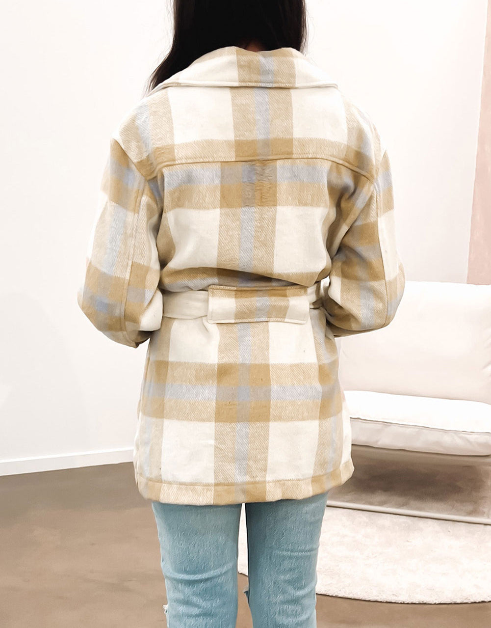 Plaid Button-Up Flap Pocket Shacket