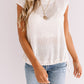 White Side Drawstring Knitted Tank Top