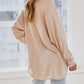 Solid Color Buttoned Long Sleeve Shirt with Chest Pocket