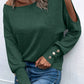Asymmetrical Cut Out Buttoned Long Sleeve Top