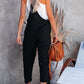 Adjustable Buckle Straps Cropped Jumpsuit