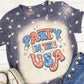 4th of July PARTY IN THE USA Bleached T Shirt