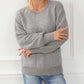 Double Pockets Ribbed Trim Popcorn Knit Sweater