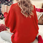 Christmas Holly Jolly Tinsel Graphic High Neck Sweater