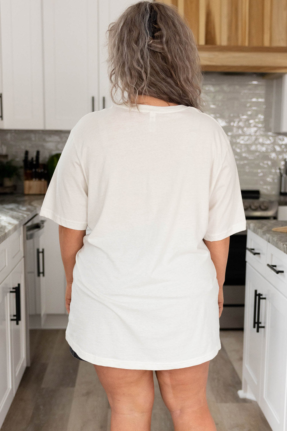 Coffee Letter Print Vintage Plus Size T-shirts