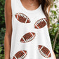 Sequin Rugby Waffle Knit Tank